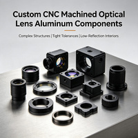Pièces de lentilles en aluminium CNC usinées sur mesure pour applications de vision industrielle, micro-imagerie médicale et vision par machine