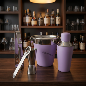 6-Piece Barware Set Includes: 1Mini <b>shaker</b> 1 Ice Bucket With Lid 1 tong 1 jigger & 1 <b>Bottle</b> opener - Product Image 2
