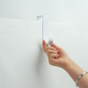 Manufacturer's Over-the-Door Storage Rack With <b>Hooks</b> Plastic Towel and Coat Rack With Storage Basket Nail-Free - Product Image 3