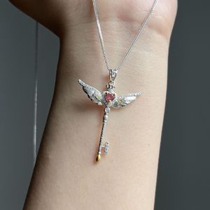 Collier en argent sterling S925 Wenchi pour femme, pendentif cœur en forme de pierre de lave, texture irrégulière, coloré, style dopamine, breloques tendance - Product Image 2