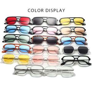 Lunettes de soleil pilote vintage 2025 en métal ajouré motif léopard bleu avec logo personnalisé, protection UV400, monture carrée petite taille pour hommes et femmes - Product Image 6