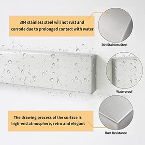 Porte-couteaux magnétique en acier inoxydable, support magnétique solide et sécurisé pour ustensiles de cuisine en métal - Product Image 3