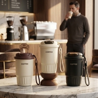 Mug à café isotherme en acier inoxydable de 13 oz, gobelet isotherme à double paroi en acier inoxydable pour le bureau et la maison