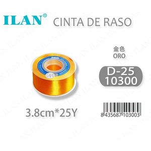 Nastro in Raso Ilan 3,8cm 25Y Oro D25 - Product Image 1
