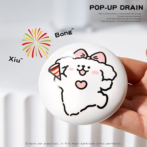 Cute Ceramic Anti Odor Floor <b>Drain</b> Plug For <b>Bathroom</b> Sink Washbasin Pop Up Core Minimalist Design - Product Image 3