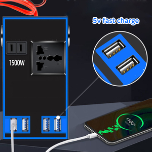Dc 12V/24V AC 220V qc1.0 có thể gập lại Xách Tay USB xe Power Inverter adapter 4 Cổng USB phổ ổ cắm máy tính xách tay & máy ảnh Sạc - Product Image 5