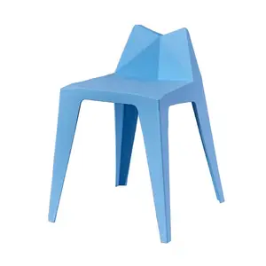 Bazhou เก้าอี้รับประทานอาหารพลาสติกซ้อนได้ทนทานเฟอร์นิเจอร์วอลมาร์ทผลิตอย่างมีสีสัน