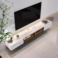 Meuble TV mural flottant minimaliste moderne en bois avec tiroir de rangement pour salon, vente en gros