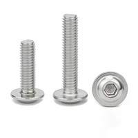304 A2 tête de bouton en acier inoxydable avec vis à six pans creux avec collier M5 M6 M8 boulon à tête cylindrique