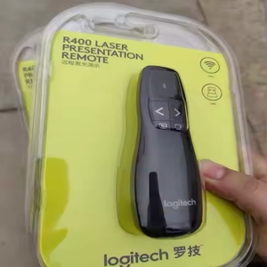 Logitech ดั้งเดิม R400 2.4GHz รีโมทคลิกเกอร์พร้อมปากกาเลเซอร์สีแดง50ฟุตนำเสนอหน้าหมุน - Product Image 6