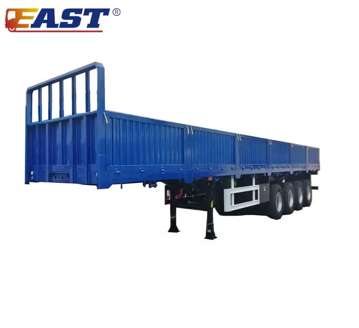 OSTEN Großhandel Preis 13m Dropside trailer pritsche 50 tonnen seite bord auflieger seitenwand auflieger