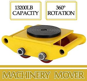Heavy Duty Machine Dolly Skate Machinery Roller Mover <strong>Cargo</strong> <strong>Trolley</strong> <strong>6</strong> <strong>Ton</strong> 13200lb Steel Rollers 360 Degree Rotation - Product Image 3