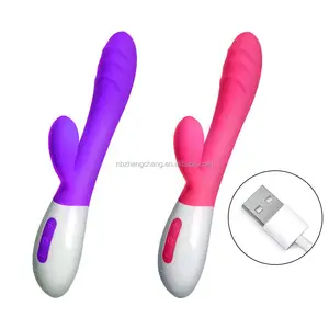 Chất Lượng Cao Silicone Không Thấm Nước Có Thể Sạc Lại G Spot Rabbit Vibrator Đồ Chơi Tình Dục Cho Phụ Nữ