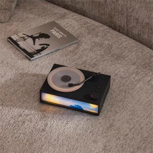 Retro hương liệu vinyl Loa ánh sáng ban đêm đài phát thanh cắm thẻ âm thanh cắm loa không dây - Product Image 6