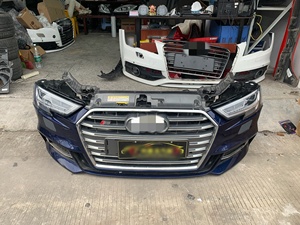 Pare-chocs avant en fibre de carbone pour <span class=keywords><strong>Audi</strong></span> A3/<span class=keywords><strong>S3</strong></span> RS3 (2017-2020) avec découpes pour capteurs d'aide au stationnement, fixation par boulons, installation facile, universel - Product Image 5