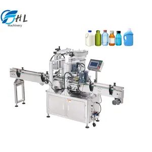 Single head capper machine for bottle capping with cap-feeding