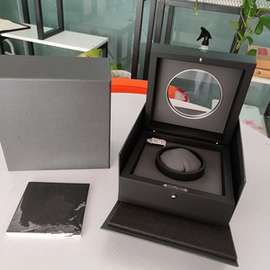 Custom Logo Gift Display Flip Watches <b>Boxes</b> Packaging Storage Luxury <b>Black</b> Square Durable Watch Box - Product Image 1