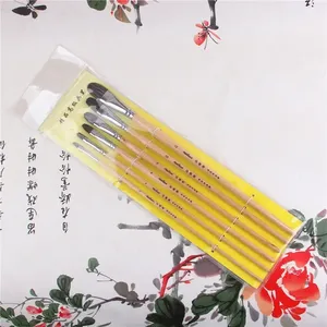 ชุดแปรงทาสีคุณภาพสูง 6 ชิ้น สำหรับสีน้ำ สีอะคริลิค สีน้ำมัน อุปกรณ์วาดภาพและระบายสี - Product Image 4