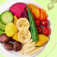 Chips de fruits et légumes lyophilisés complets Snack Mélange de gombo Champignon Légumes séchés Teneur nutritionnelle élevée