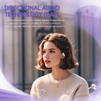 Écouteurs sans fil sportifs JM16 avec écran tactile couleur LCD, audio Hifi, conception OWS à crochet d'oreille et fonction de réveil à l'écran
