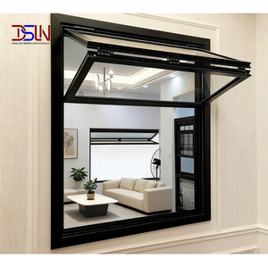 Fenêtre moderne à double vitrage insonorisée en alliage d'aluminium, pliante verticale, pour villa résidentielle, balcon, résistante aux ouragans - Product Image 1