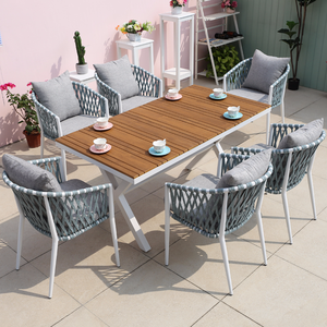 Muebles comerciales, mesas y sillas de comedor de metal para exteriores, juego para cafeterías, cafeterías, terrazas, restaurantes, bares para el hogar - Product Image 6