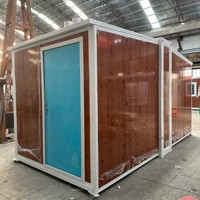 Maison préfabriquée extensible mini mobile personnalisée Homesteel, 600 mm, double aile, aspect bois, étanche