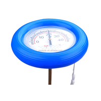 Thermomètre de piscine rond durable en forme de grenouille Horloge flottante d'extérieur pour piscines paysagères-Outils et accessoires de piscine