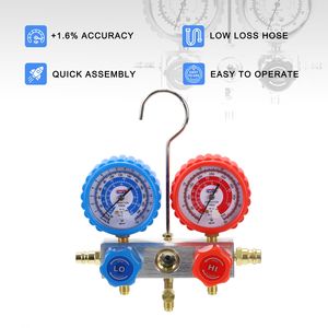 A60 पीतल HVAC A/C <span class=keywords><strong>R134</strong></span> R410A मैनिफोल्ड गेज सेट - Product Image 4