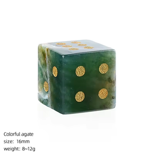 Dés de jeu polyédriques ronds de 16 mm en améthyste naturelle D6, faits à la main, écologiques, pour Dungeons & Dragons - Product Image 3