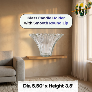 Porte-bougie en verre fait main avec verre coloré et design résistant à la chaleur pour la décoration de Noël - Product Image 3