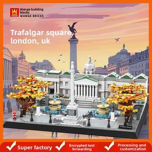 Trafalgar Square Building in London UK Small-Particle <b>Plastic</b> Building <b>Block</b> Set Educational Toy for Children - Product Image 5