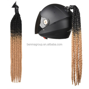 Accesorios para Motocicleta, Trenzas Coloridas para Casco, Trenzas para Mujer, Peluca para <span class=keywords><strong>Cascos</strong></span> de Motocicleta, Trenza de Pelo, Cola de Caballo Doble - Product Image 4