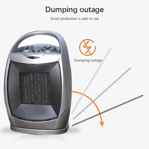 Calentador de ventilador PTC para interiores con mango portátil Calentadores eléctricos para habitaciones espaciales de 1500W - Product Image 4