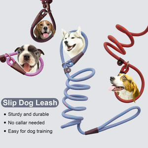 Laisse pour chien réglable en nylon avec surpiqûres réfléchissantes, style doux et simple pour les promenades quotidiennes - Product Image 3