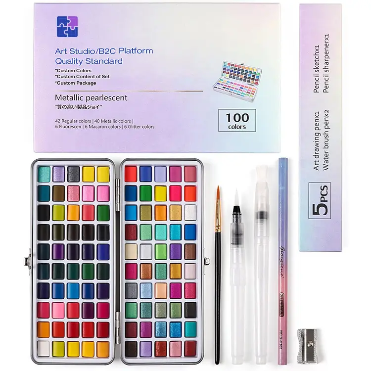 Amazon Children's Solid Water Colour Watercolor Paint Set Artist For Watercolor Painting Book