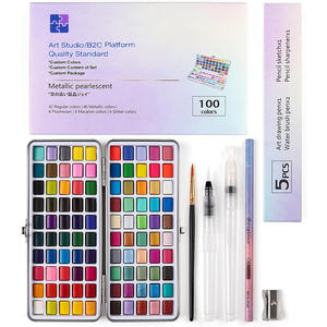 <span class=keywords><strong>Amazon</strong></span> Children's Solid Water Color Juego de pintura de acuarela Artista para <span class=keywords><strong>libro</strong></span> de pintura de acuarela - Product Image 1