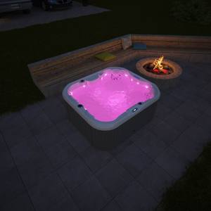 Baignoire autoportante classique en acrylique pour extérieur, avec fonction massage, petite taille - Product Image 2