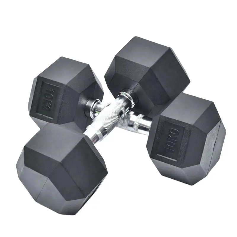 Reapbarbell black free weight pairs set rivestimento in gomma acciaio fitness ghisa hexagon hex dumbbell