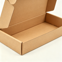 Boîte d'expédition en carton kraft vierge avec impression de logo personnalisée, pliable, pour l'e-commerce des petites entreprises et l'emballage de cadeaux