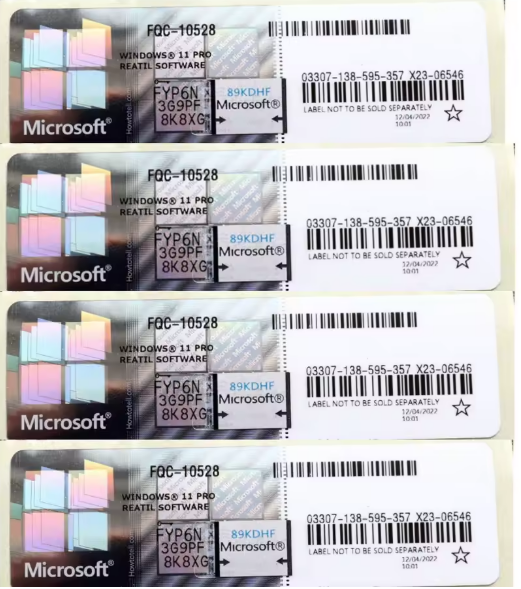 Windows 11 Pro OEM Sticker Labels 100% Online Activation Windows 11 Pro Sticker License 6 Month Warranty Ship Fast