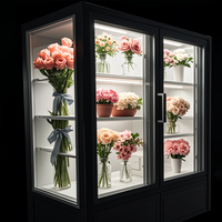 Vitrine réfrigérée pour fleurs à température unique de 1700 L, refroidisseur de fleurs naturel avec refroidissement par air