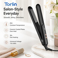 Lisseur de cheveux professionnel Torlin CE RoHS FCC pour un effet brillant, 220C 400F, chaîne de salons, PTC électrique, fabricant OEM
