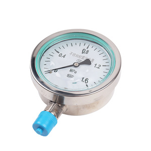 Manomètre en acier inoxydable Huitong YN-100BF 0-1,6 MPa, résistant aux chocs, pour applications pneumatiques, hydrauliques, huile et vide - Product Image 1