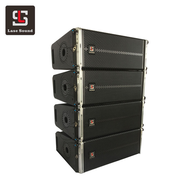 Professional DJ Dual 6 Inch Line Array Speakers Wedding Stage Audio System with Video & Lighting for Live Performances