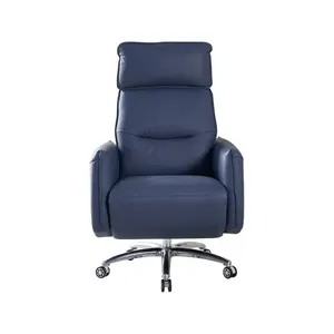 Silla reclinable cómoda para oficina y Casa, asiento de cuero para ordenador, reclinable, para Jefe sedentario, elevación giratoria, para estudio