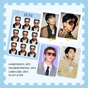 Set de 5 Tarjetas LOMO con Fotos Digitales HD de <span class=keywords><strong>Jungkook</strong></span> V BT <span class=keywords><strong>Idol</strong></span>, 9 Fotos en Rejilla, Regalo de Moda para Fans de Jimin, Suga, J-Hope, RM y Jin - Product Image 5