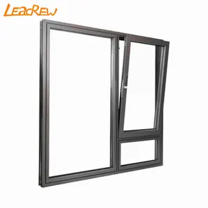 美国标准铝窗固定面板防火玻璃窗铝倾斜和转向窗