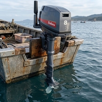 Mesin Perahu Luar Papan 2 Tak 8HP Baru, Poros Panjang, Starter Manual, Kompatibel dengan Yamaha 677K ENDURO Model E8DMHL