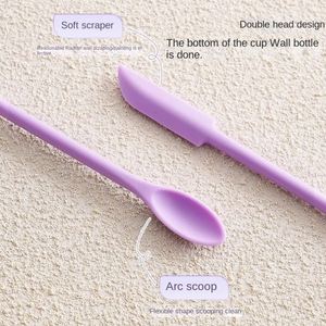 Mini <b>Silicone</b> Double-headed Small Spatula Cosmetic <b>Silicone</b> Scoop Dispenser Small Spoon <b>Tool</b> for Lotion/Mask & Kitchen - Product Image 3